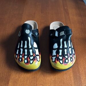 Men’s Skeleton Flame Clogs